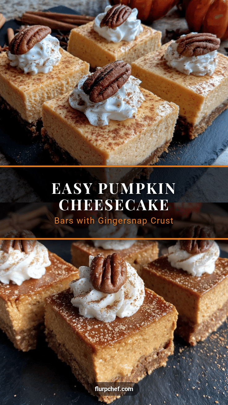 pumpkin cheesecake bars with gingersnap crust recipe