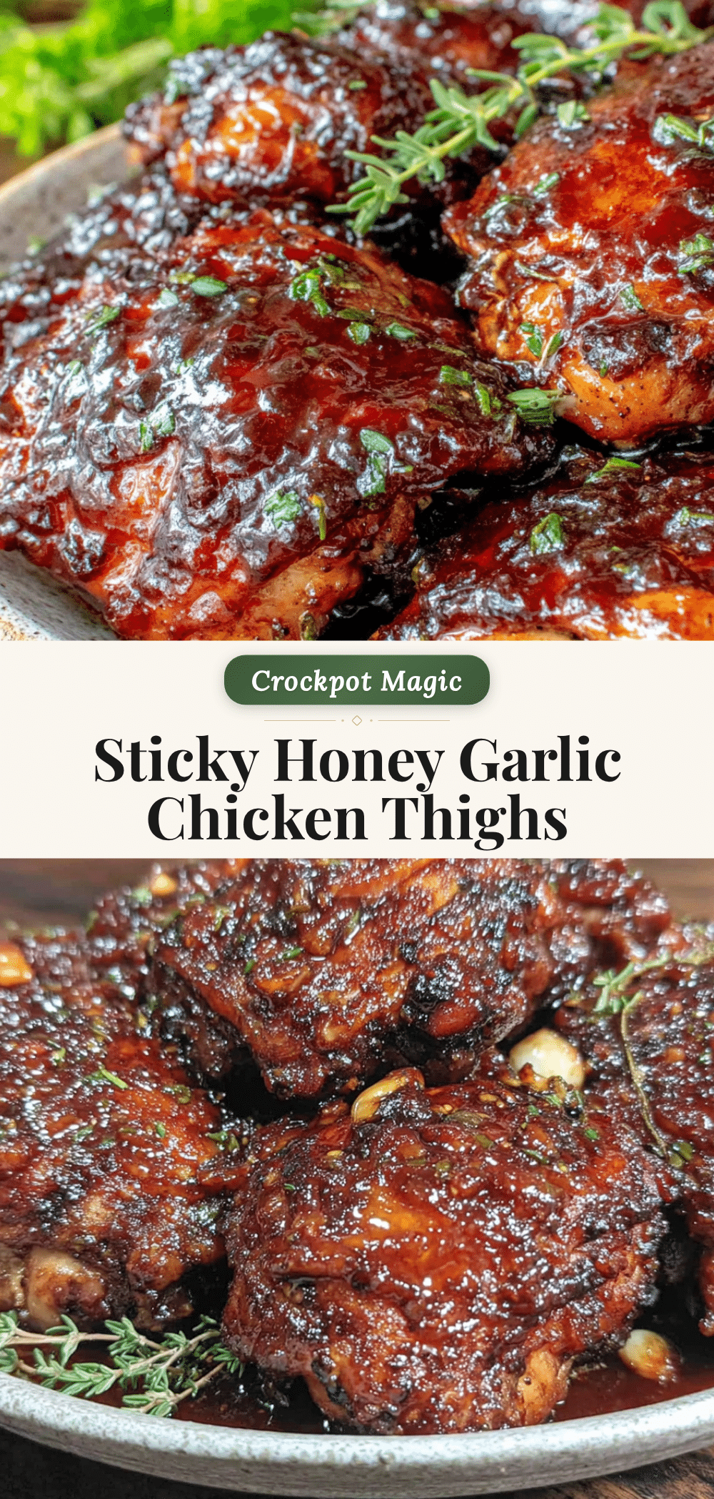 slow cooker honey garlic chicken thighs recipe
