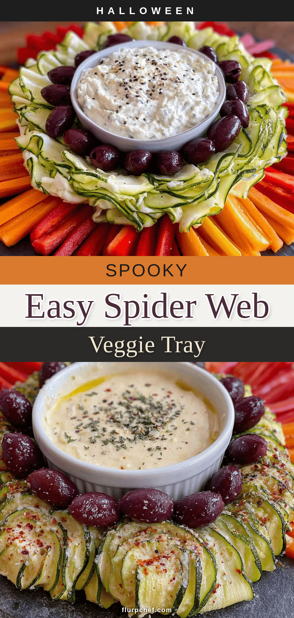 spider web veggie tray recipe