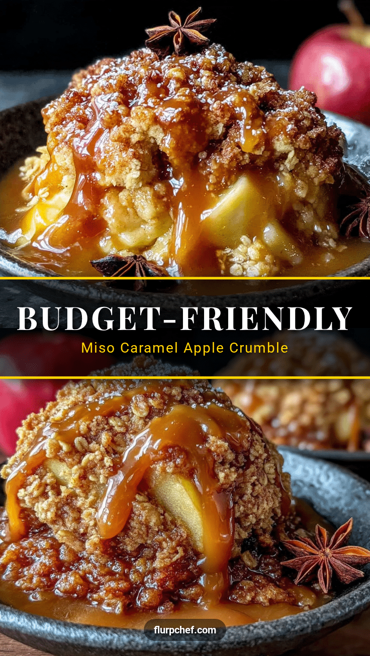 Budget-Friendly Miso Caramel Apple Crumble recipe