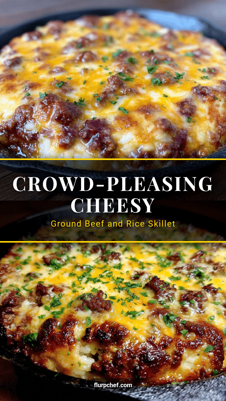 cheesy ground beef and rice skillet recipe
