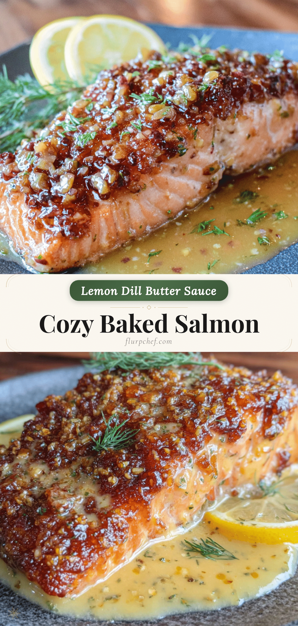 cozy baked salmon with lemon dill butter sauce recipe