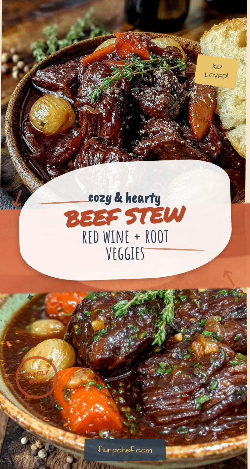 cozy beef stew with red wine and root vegetables recipe