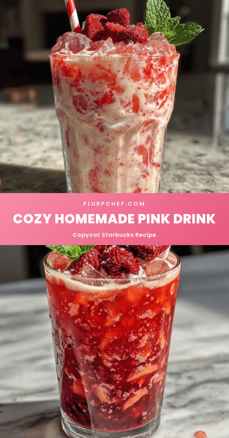 cozy homemade pink drink recipe