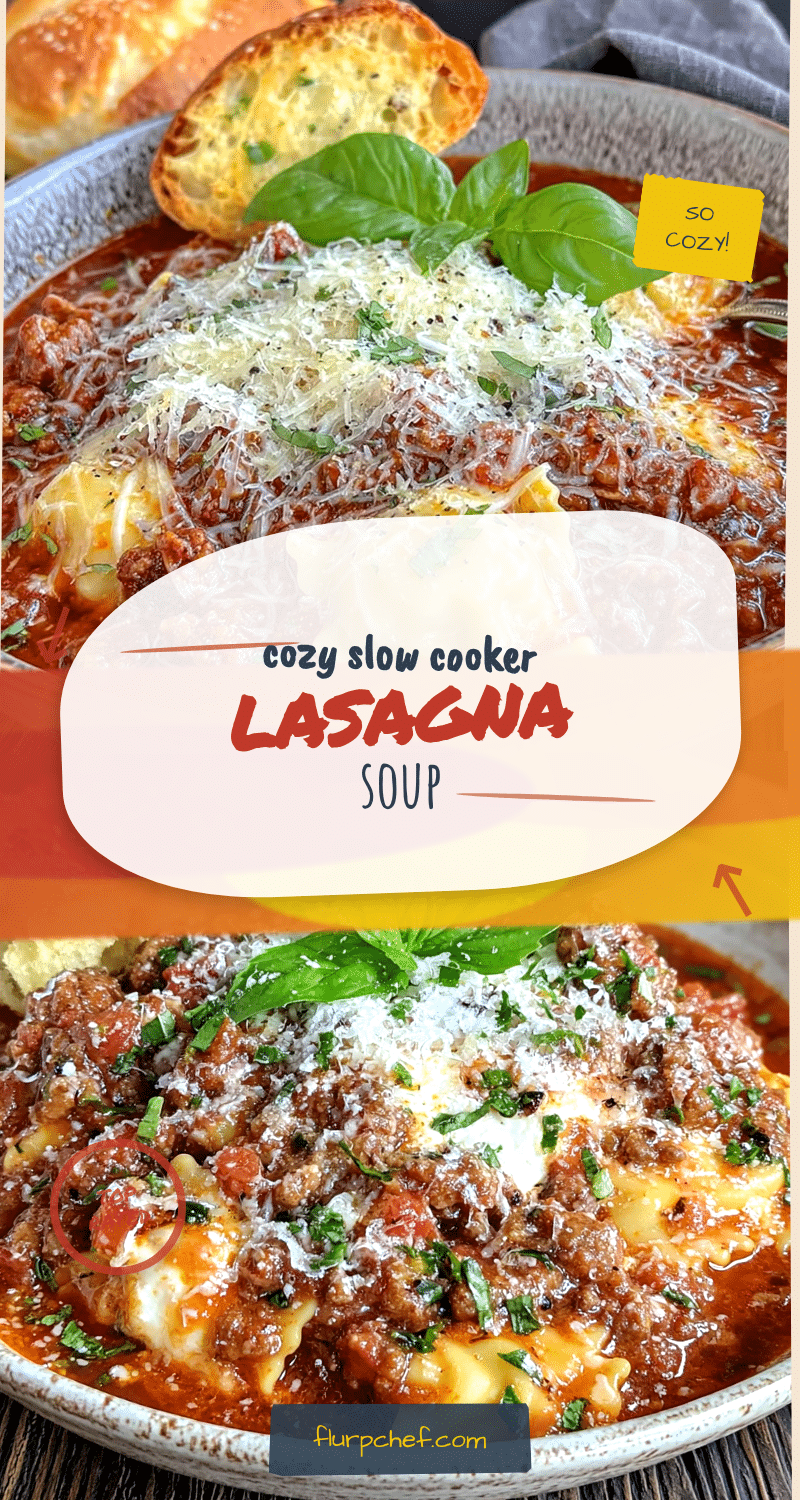 cozy slow cooker lasagna soup recipe