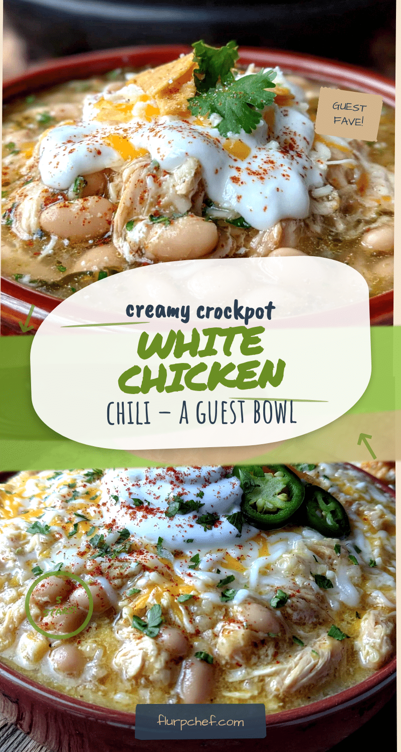creamy crockpot white chicken chili recipe