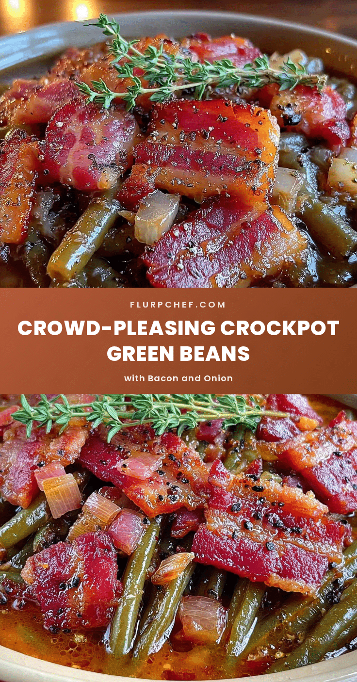 crockpot green beans with bacon and onion recipe