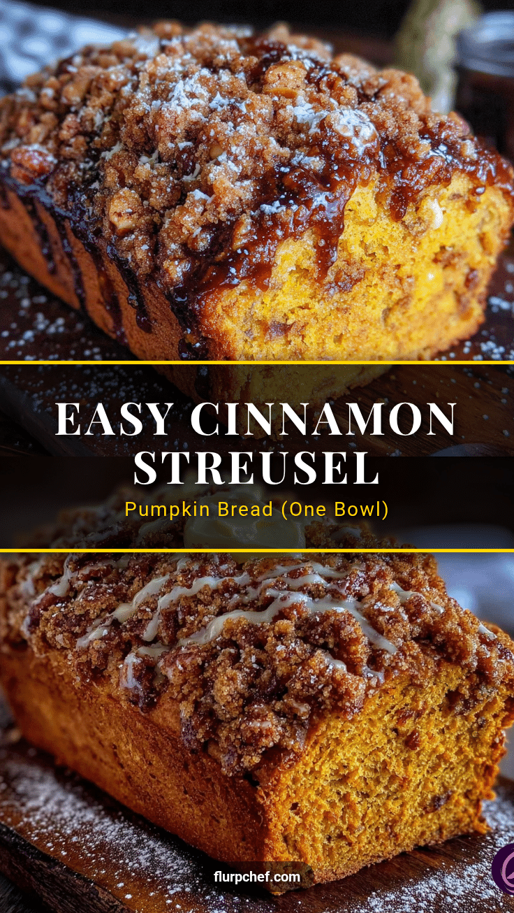 easy cinnamon streusel pumpkin bread recipe