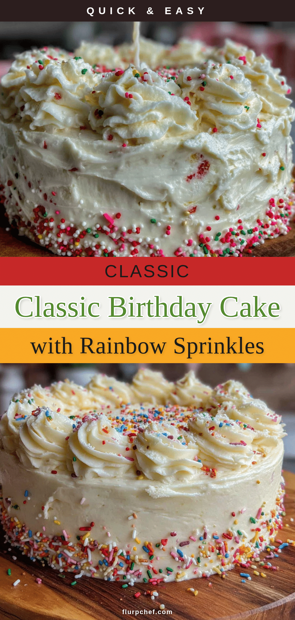easy classic birthday cake with rainbow sprinkles recipe