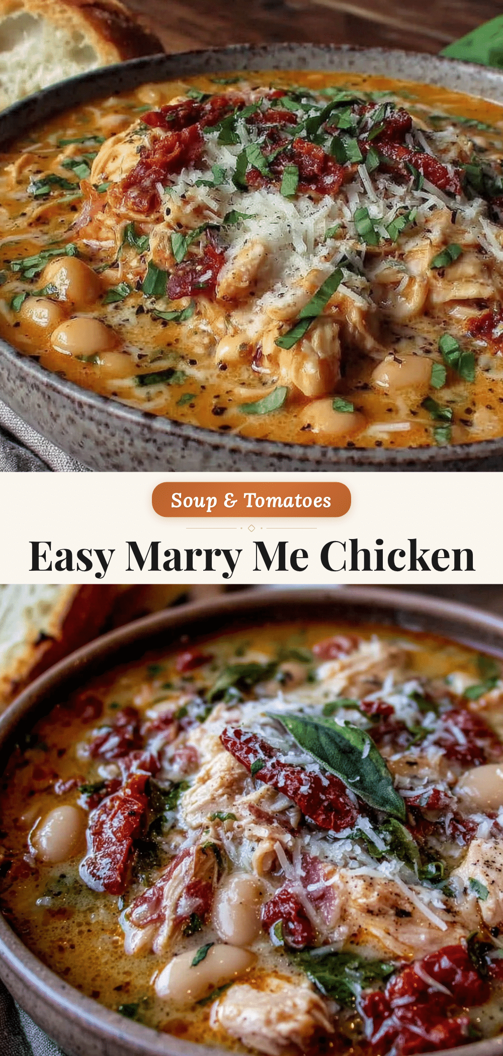 Easy Marry Me Chicken Soup with Sun-Dried Tomatoes recipe