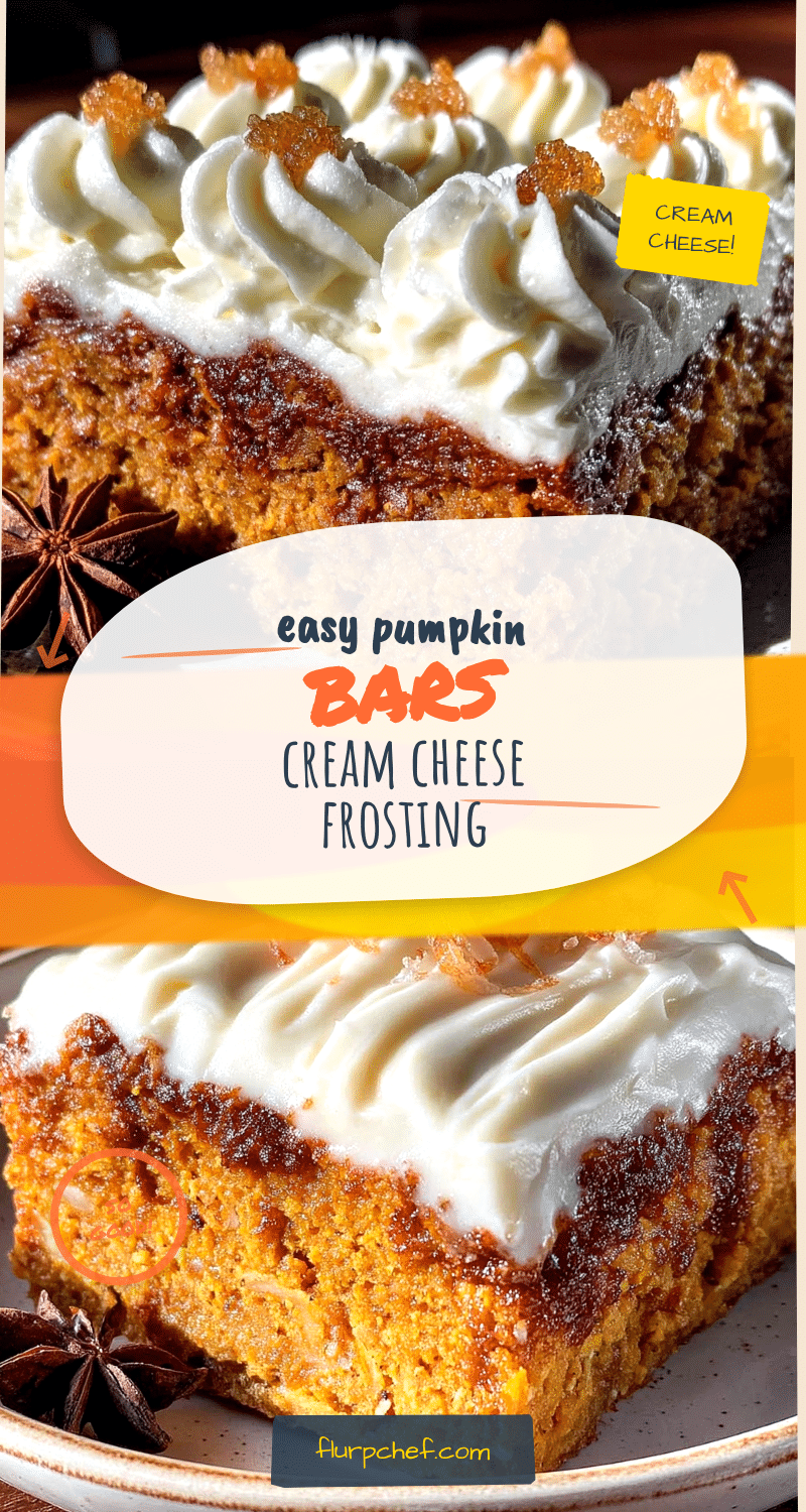 easy pumpkin bars with cream cheese frosting recipe