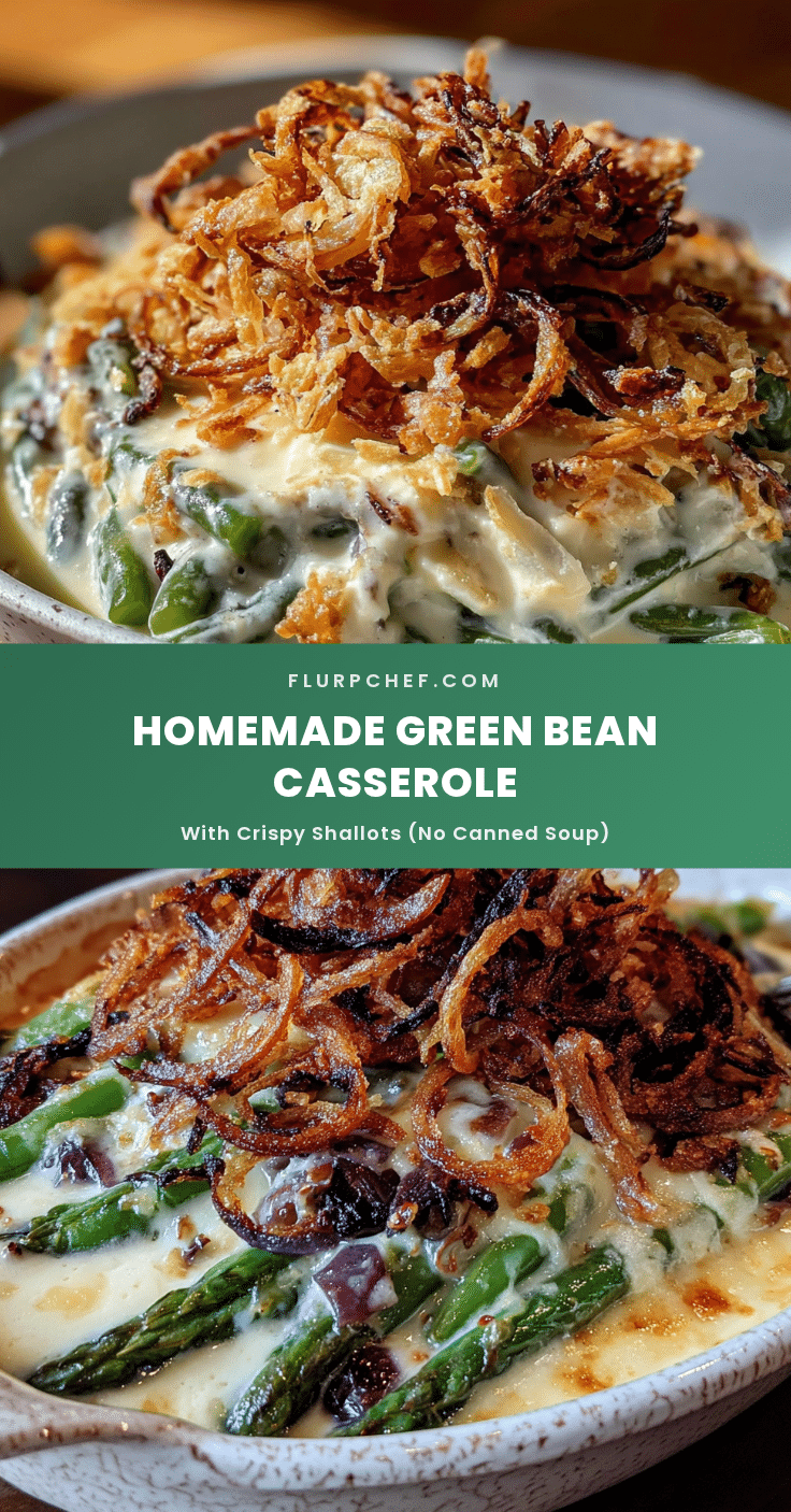 homemade green bean casserole with crispy shallots recipe