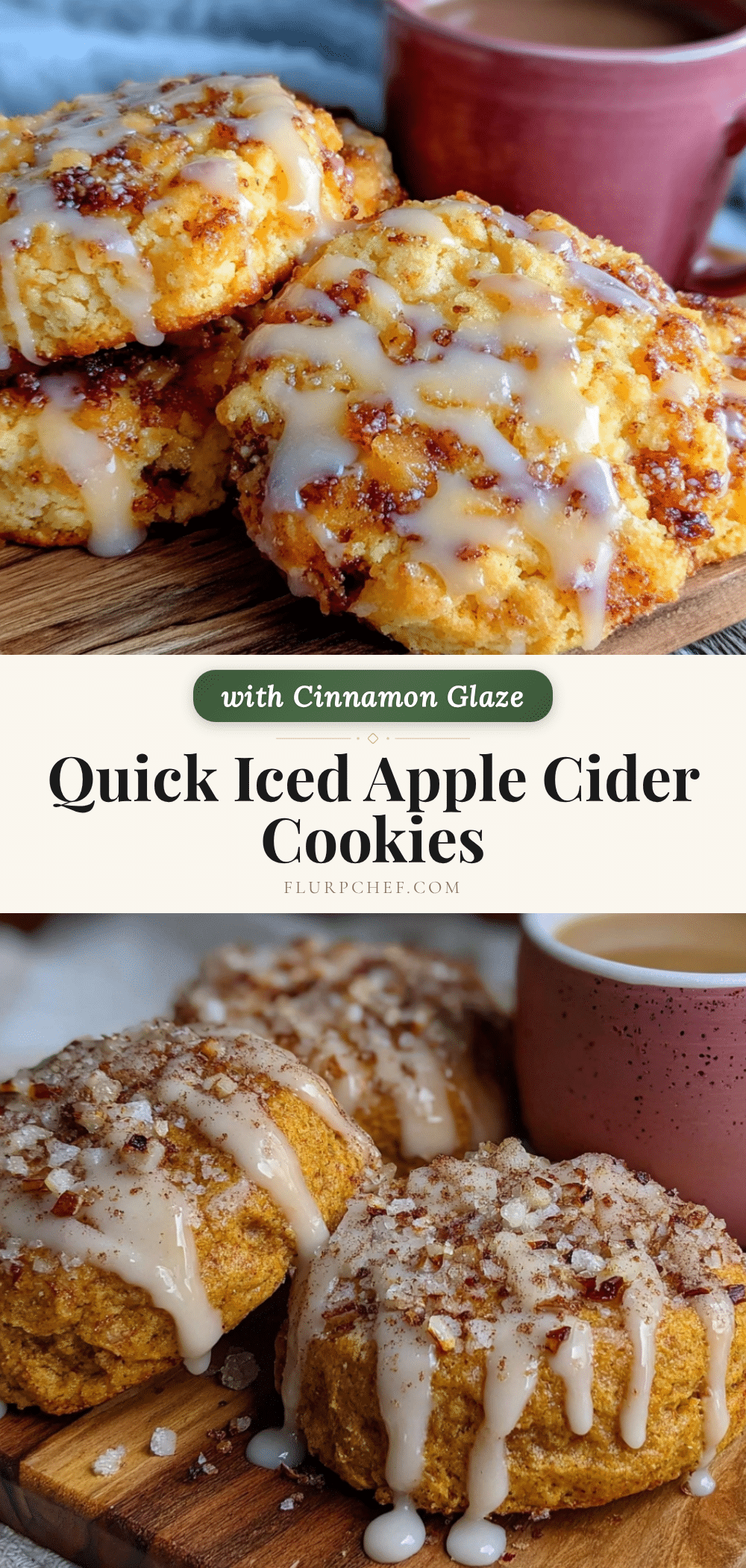iced apple cider cookies with cinnamon glaze recipe