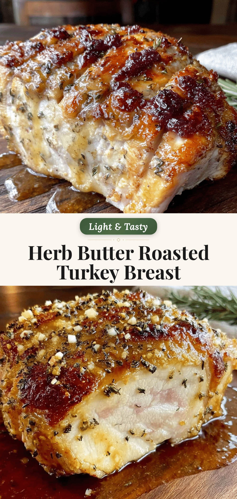 light herb butter roasted turkey breast for two recipe