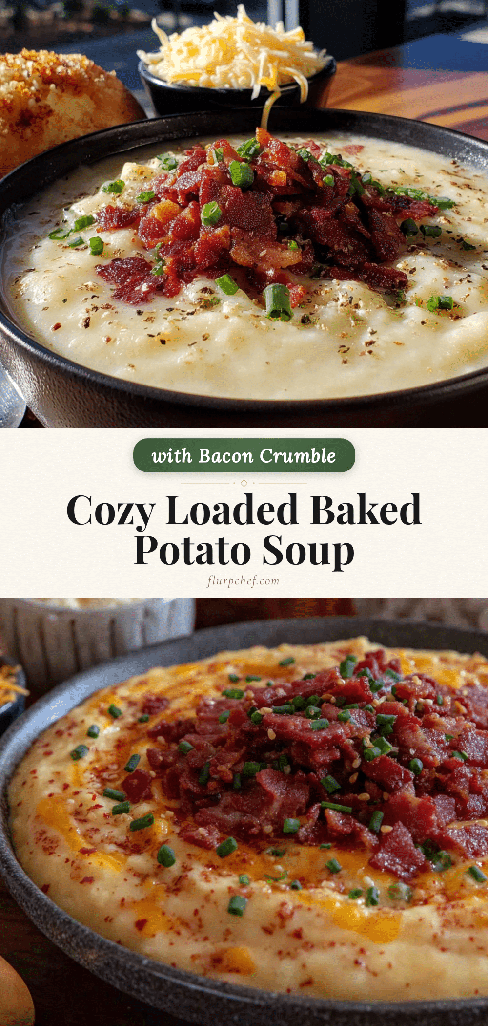 loaded baked potato soup with bacon crumble recipe