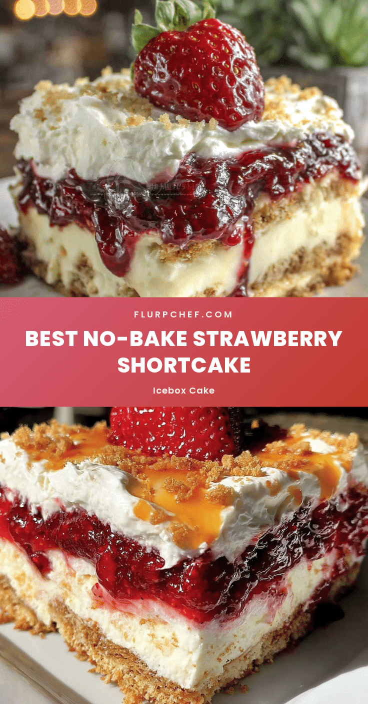 no-bake strawberry shortcake icebox cake recipe