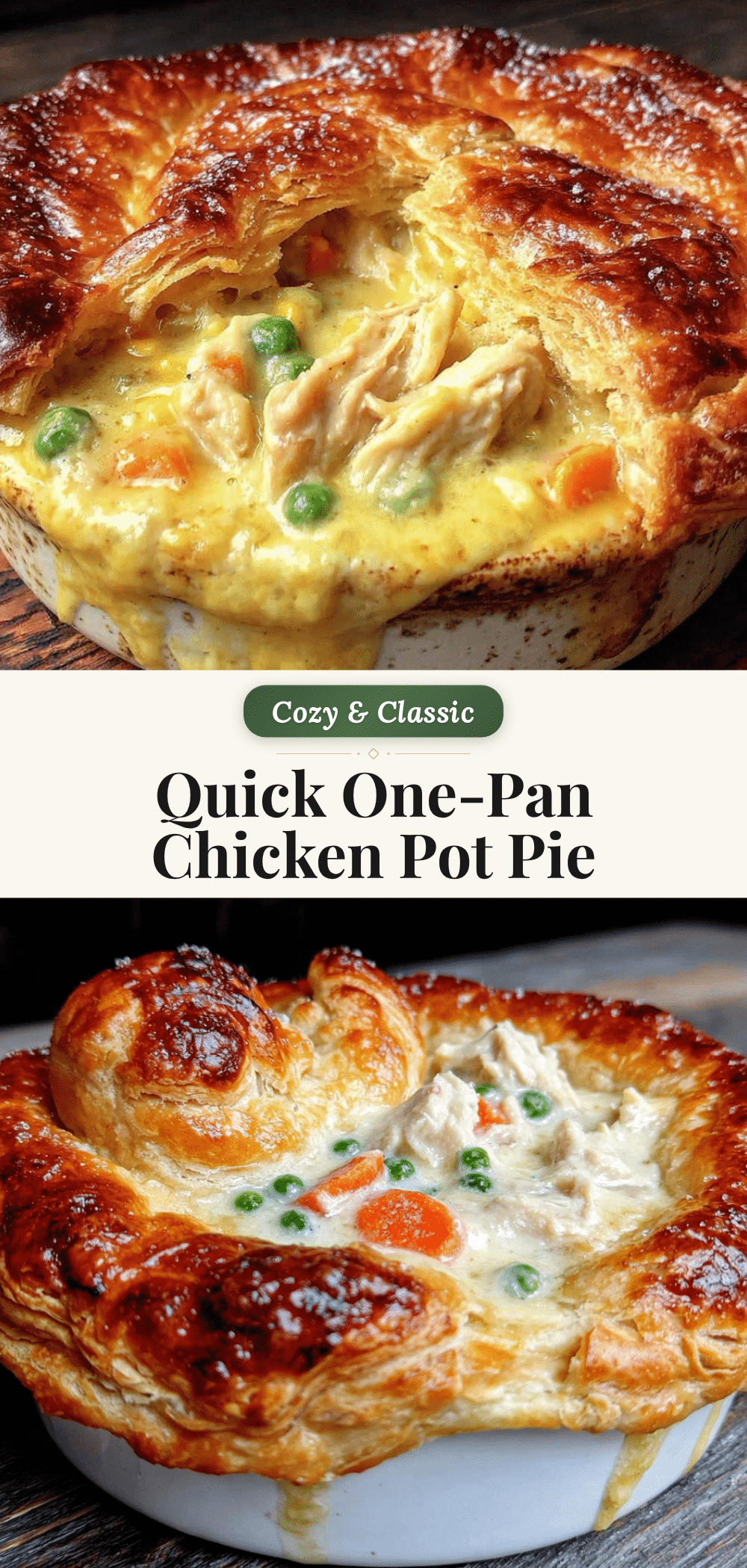 one-pan chicken pot pie recipe