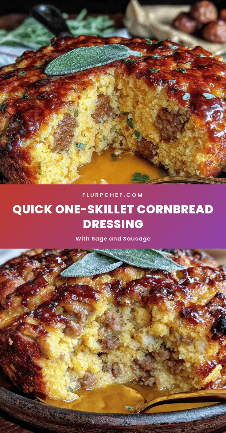 one-skillet cornbread dressing with sausage recipe