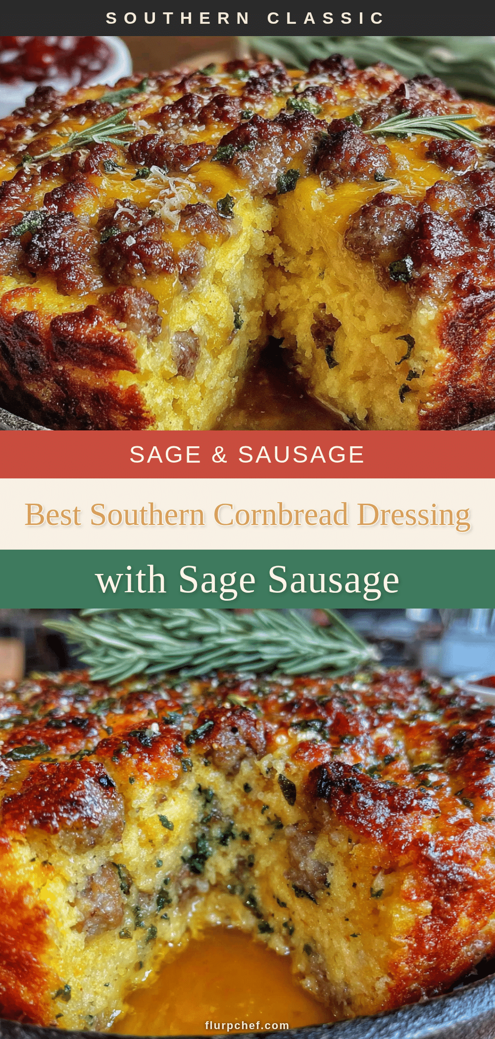 Southern cornbread dressing with sage sausage recipe