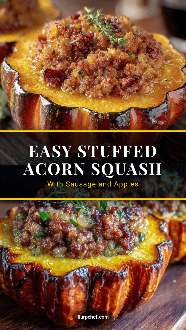 stuffed acorn squash with sausage and apples recipe