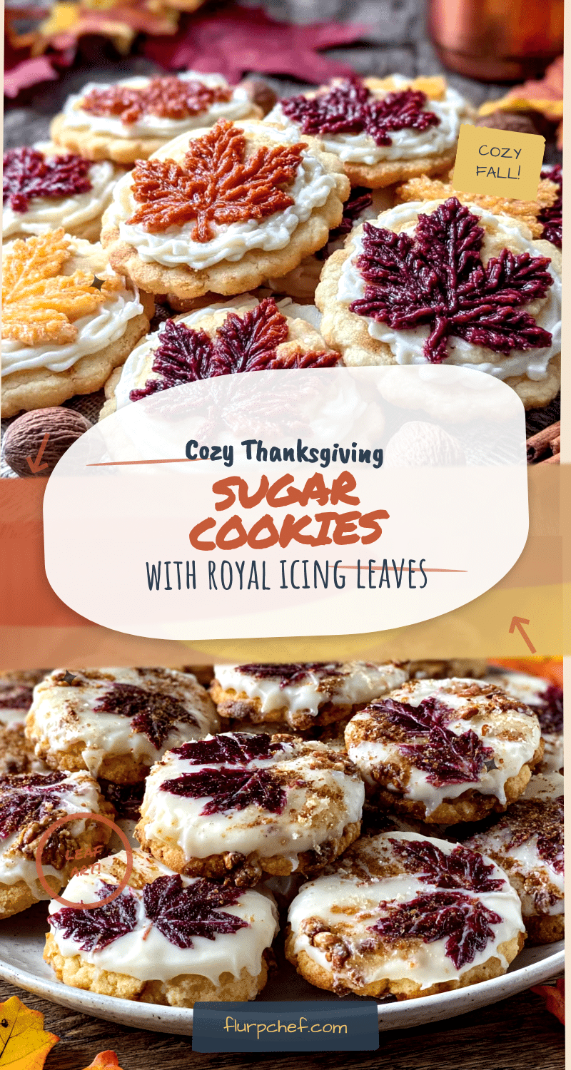 Thanksgiving sugar cookies with royal icing leaves recipe
