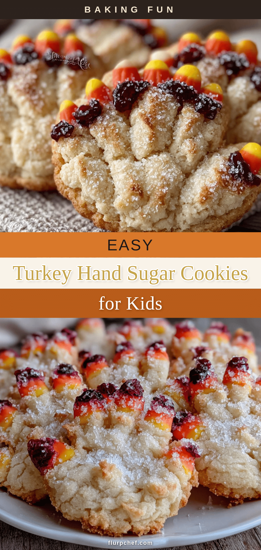 Turkey Handprint Sugar Cookies recipe
