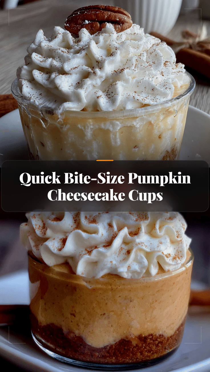bite-size pumpkin cheesecake cups recipe