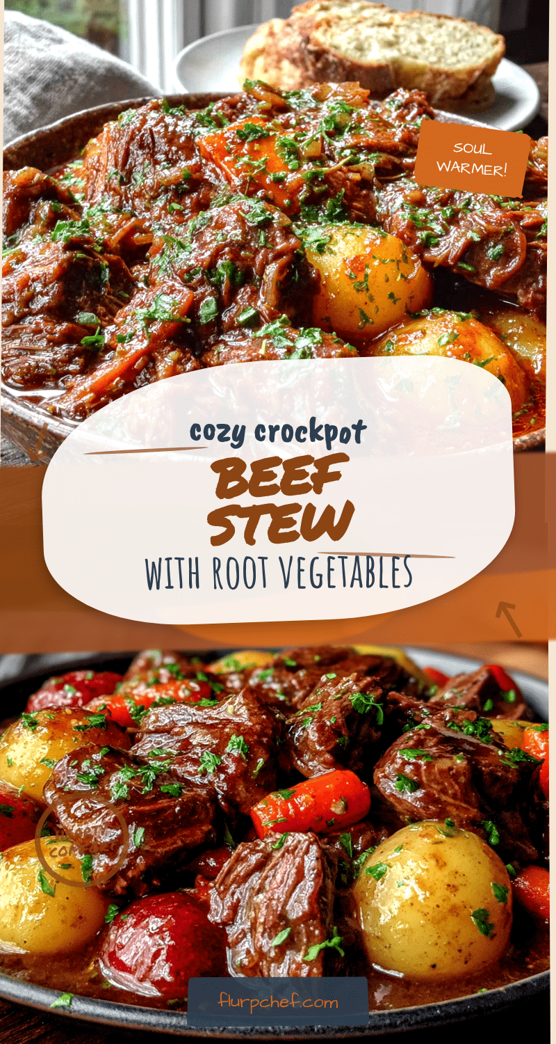 cozy crockpot beef stew with root vegetables recipe