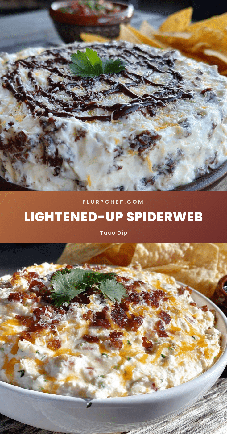 lightened-up spiderweb taco dip recipe