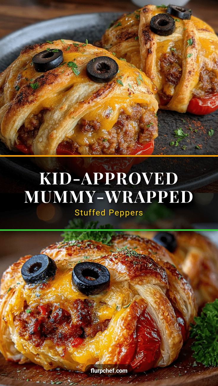 mummy-wrapped stuffed peppers recipe