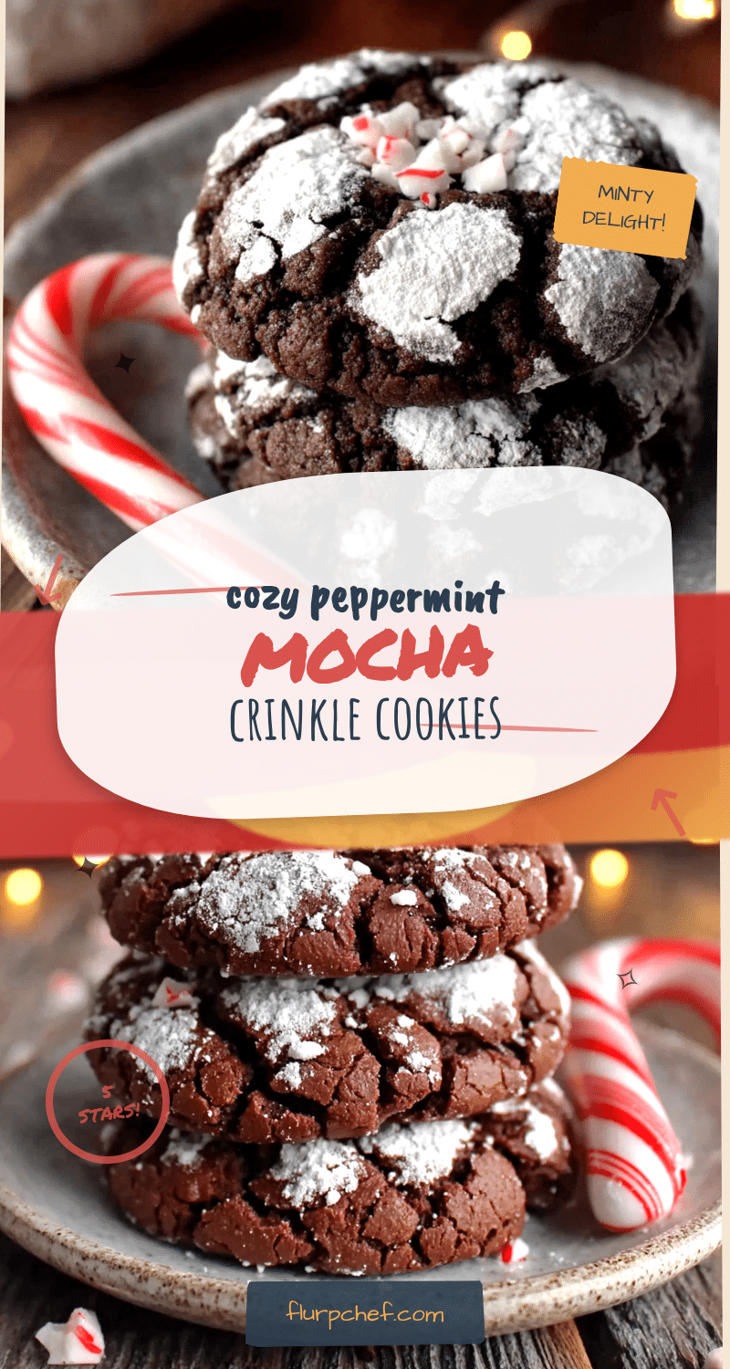 peppermint mocha crinkle cookies recipe